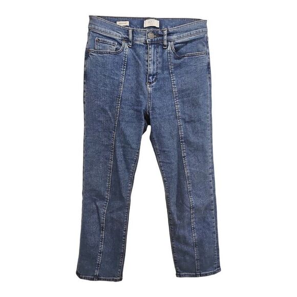 Loft Outlet Front Seam Straight Leg Jeans Petite Size 0 - Picture 1 of 10